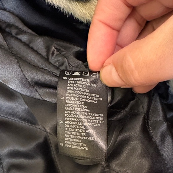 H&M Black and Tan Animal Print Teddy Jacket NWOT - Picture 8 of 12